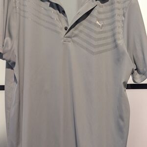 Puma Men's Light Gray Polo Shirt